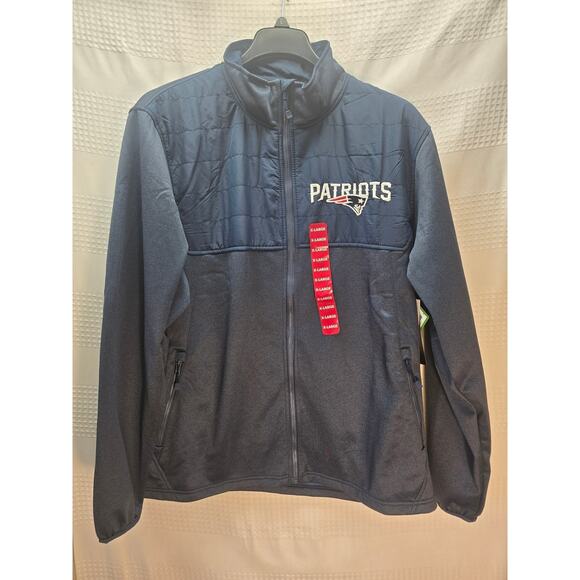 Dunbrooke New England Patriots Full Zip Sweater Light Jacket Blue Sz XL 6787 - Picture 1 of 9